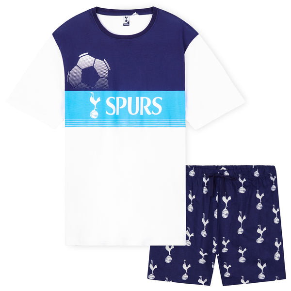 Tottenham Hotspur Mens Pyjamas Set, Spurs Gifts for Men - White/Navy - Get Trend