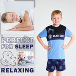 Manchester City F.C. Boys Short Pyjama Set - Black/Blue - Get Trend