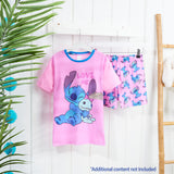 Disney Stitch Girls Short Pyjama Set, Soft Breathable Lounge Wear - Stitch Gifts for Girls