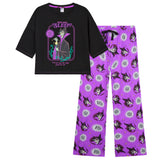 Disney Womens Long Pyjama Set, Cotton Breathable Loungewear - Gifts for Women