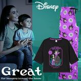 Disney Womens Long Pyjama Set, Cotton Breathable Loungewear - Gifts for Women