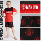 Manchester United F.C. Boys Short Pyjamas Set, Breathable Lounge Wear -  Gifts