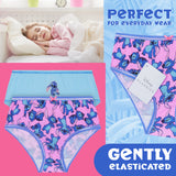 Disney Stitch Girls Knickers, Comfy Breathable Cotton Underwear for Kids - Pack of 5