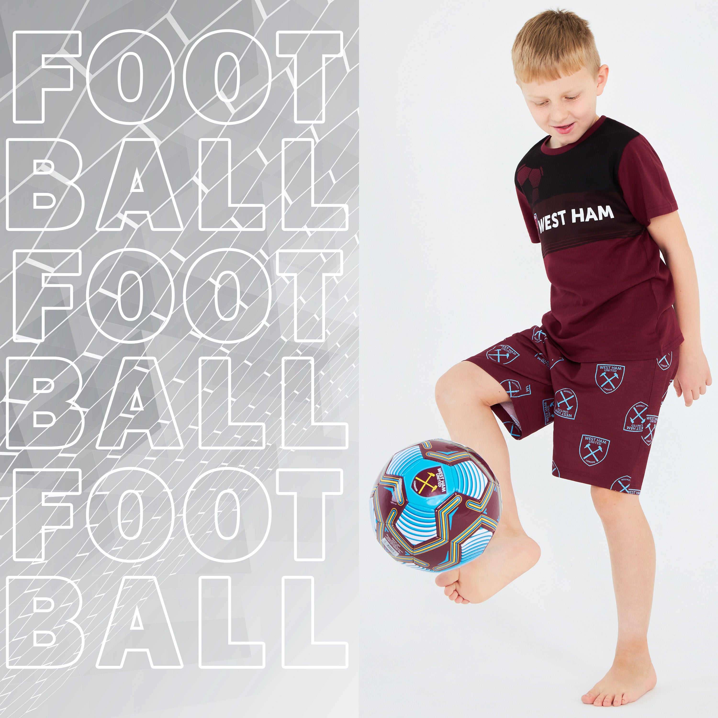 Get Trend Pyjamas for Boys Teens Short Football PJs Set Breathable Nightwear Loungewear Jammies Sleepwear Boys Gifts - Get Trend