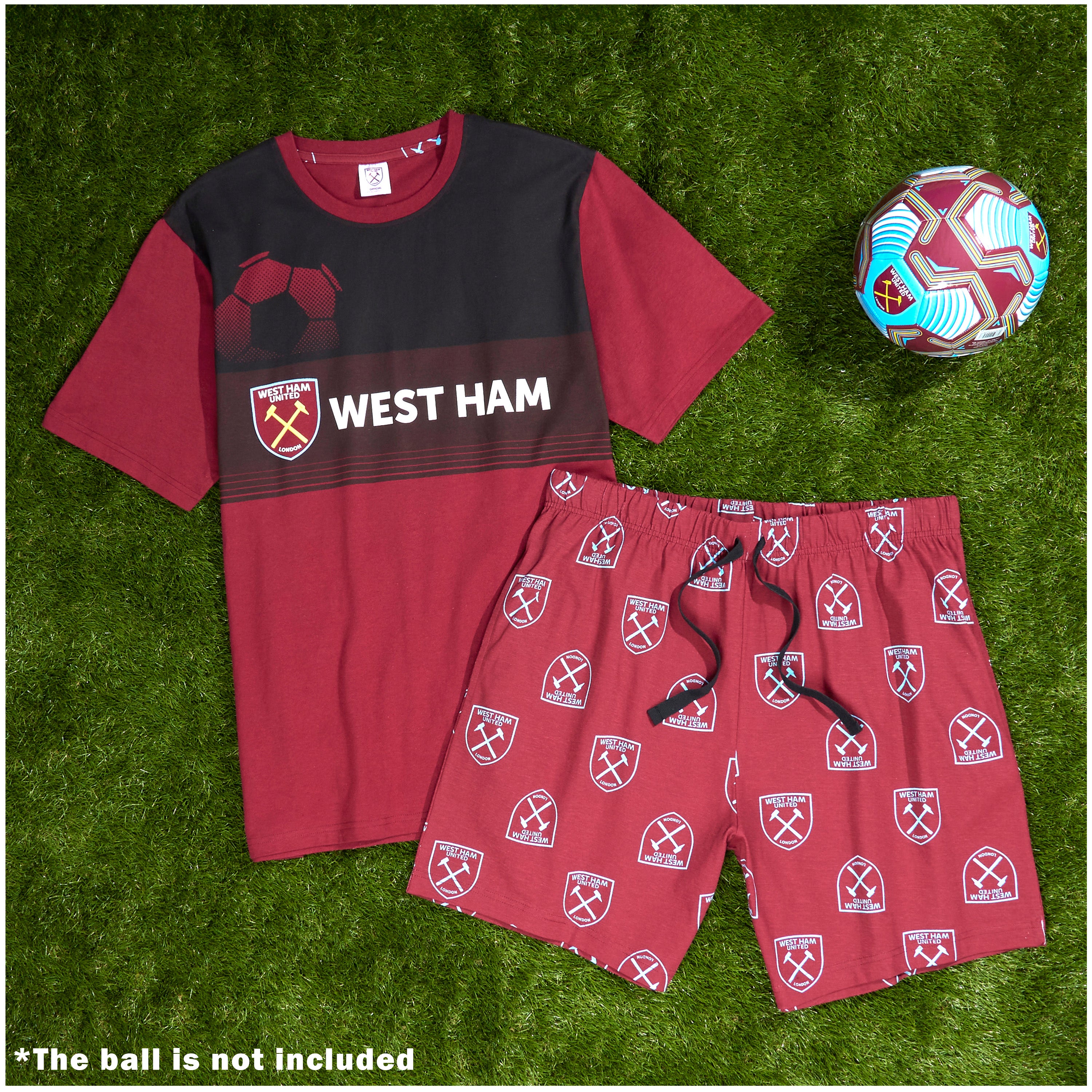 West Ham United Mens Short Pyjamas Set Breathable