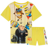 MINIONS Boys Pyjamas Set Short PJs Soft Breathable Loungewear Comfy Sleepwear