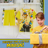 MINIONS Boys Pyjamas Set Short PJs Soft Breathable Loungewear Comfy Sleepwear