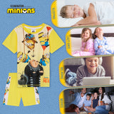 MINIONS Boys Pyjamas Set Short PJs Soft Breathable Loungewear Comfy Sleepwear