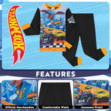 Hot Wheels Boys Long Pyjamas Set, Comfortable 2 Piece Nightwear Set - Boys Gifts