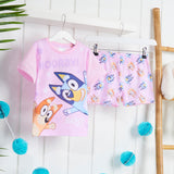 Bluey Pyjamas for Kids Girls and Boys PJs 2 Piece Nightwear T-Shirt Short Kids PJs