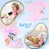 Bluey Pyjamas for Kids Girls and Boys PJs 2 Piece Nightwear T-Shirt Short Kids PJs