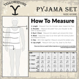 Size Guide Yellowstone Men's Cotton Pyjama Set 