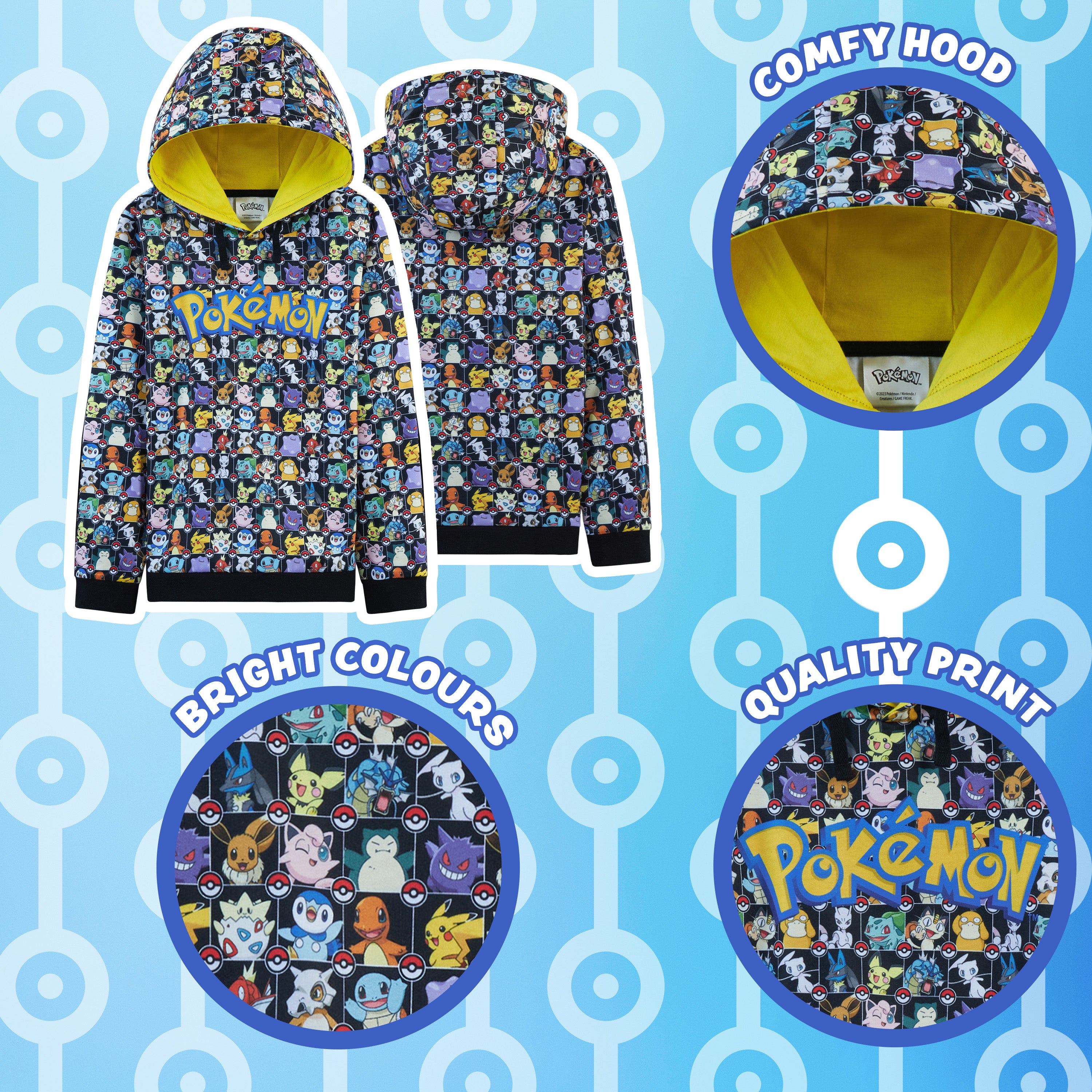 Pokemon Kids Hoodie for Teenagers and Boys, AOP Pokemon Hoodie - Get Trend