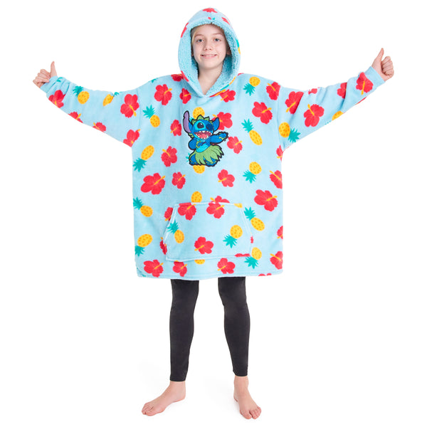 Disney Hoodies for Girls Boys, Kids Oversized Hoodie Blanket - Stitch Multicolored Hoodie - Get Trend