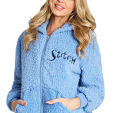 Disney Stitch Sherpa Hoodie for Girls, Zip Up Fleece Fluffy Hoodie for Kids Teens - Get Trend