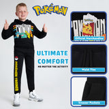 Pokemon Boys Tracksuit - 2 Piece Hoodie and Tracksuit Bottoms Set for Kids and Teenagers 5-14 Years - Gifts for Boys