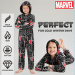 Marvel Fleece Onesie for Boys - Hooded Onesie for Kids - Get Trend