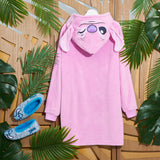 Disney Stitch Fleece Hoodie Blanket for Kids and Teenagers - One Size Fluffy Oversized Hoodie - Stitch Gifts