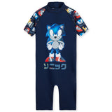 SONIC THE HEDGEHOG Boys Swimming Costume Summer Holiday Essentials for Kids
