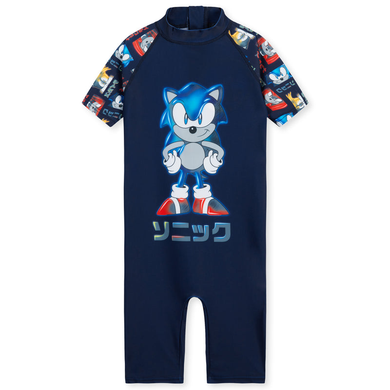 Sonic The Hedgehog Boys Swimming Costume Summer Holiday Essentials for Kids