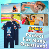 SONIC THE HEDGEHOG Boys Swimming Costume Summer Holiday Essentials for Kids