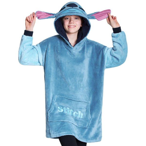Disney Stitch Fleece Hoodie Blanket for Kids and Teenagers - Stitch - Get Trend