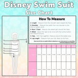 Disney Stitch Girls Swimming Costume Stretchy One Piece Swimsuit