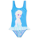 Disney Frozen  Girls Swimming Costume Stretchy One Piece Swimsuit Comfy Swimwear