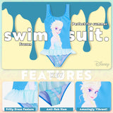 Disney Frozen  Girls Swimming Costume Stretchy One Piece Swimsuit Comfy Swimwear
