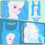Disney Frozen  Girls Swimming Costume Stretchy One Piece Swimsuit Comfy Swimwear