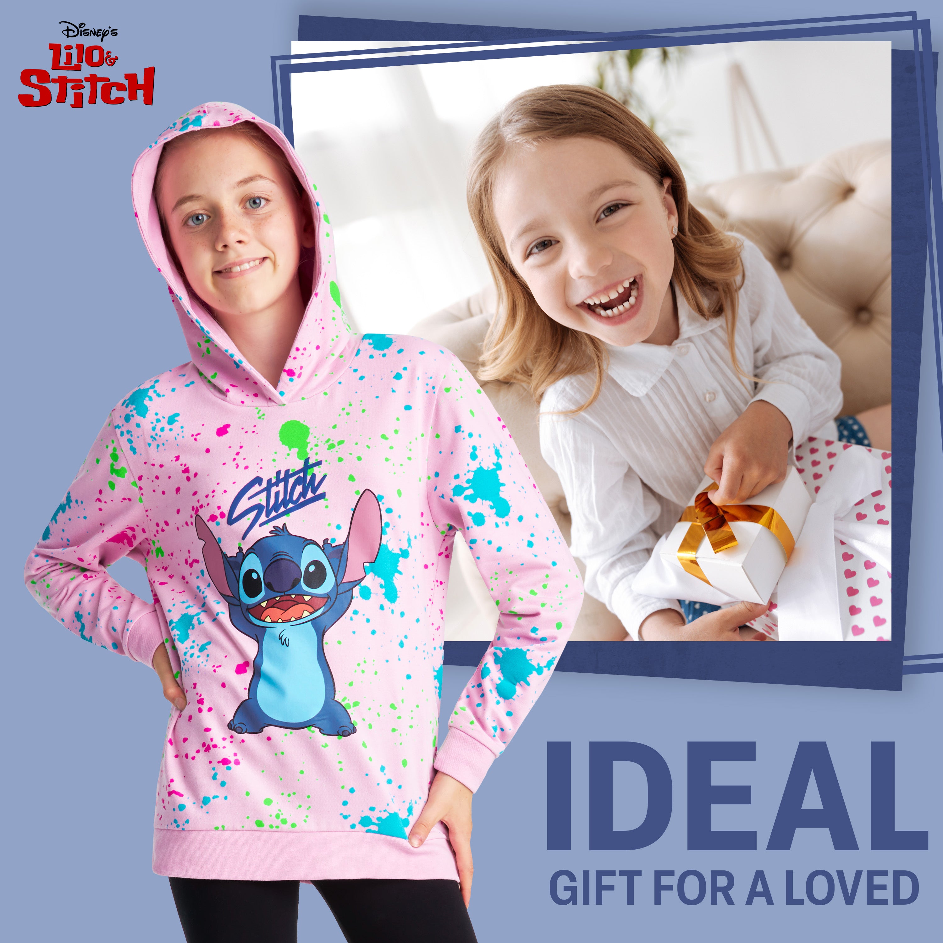 Disney Stitch Kids Hoodie, Stitch Hooded Sweatshirt - Get Trend