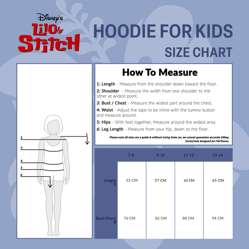 Disney Stitch Kids Hoodie, Stitch Hooded Sweatshirt