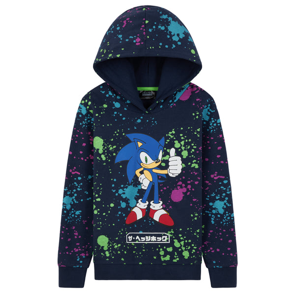 Sonic The Hedgehog Boys' Hoodies - Multicolored Hooded Sweatshirt for Kids - Get Trend