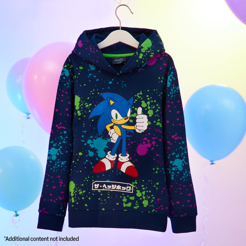 Sonic The Hedgehog Boys' Hoodies - Multicolored Hooded Sweatshirt for Kids