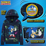 Sonic The Hedgehog Boys' Hoodies - Multicolored Hooded Sweatshirt for Kids - Get Trend