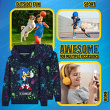 Sonic The Hedgehog Boys' Hoodies - Multicolored Hooded Sweatshirt for Kids - Get Trend