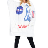 Nasa Blanket Hoodie for Men & Women - Oversized Fleece Hoodie - Get Trend