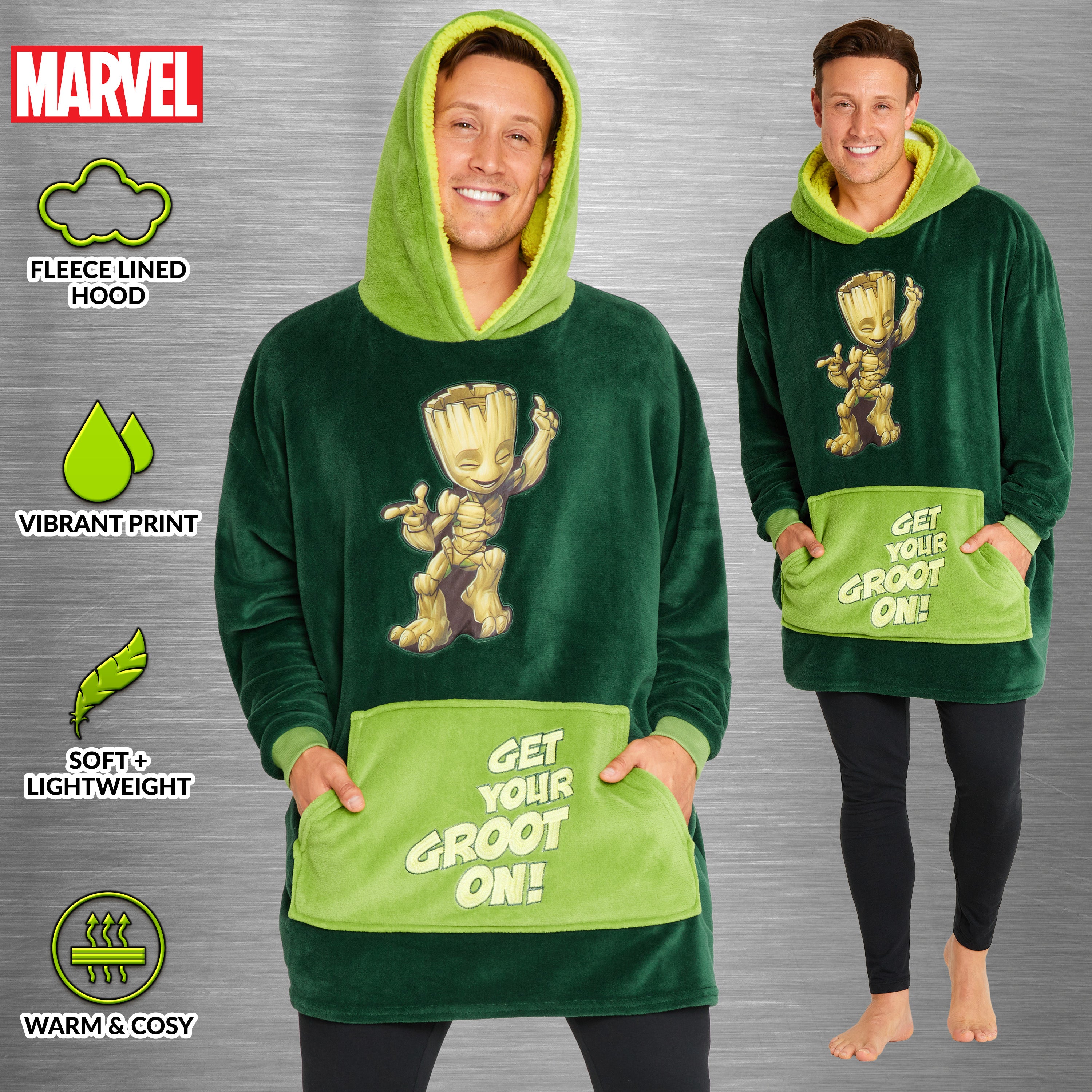 Marvel Oversized Hoodie Blanket for Men - Groot - Get Trend