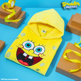 SPONGEBOB SQUAREPANTS Hoodie Blanket Kids Teenagers - Fleece Poncho One Size
