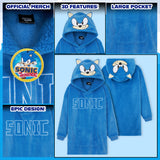 Sonic The Hedgehog Fleece Hoodie Blanket for Boys - Get Trend