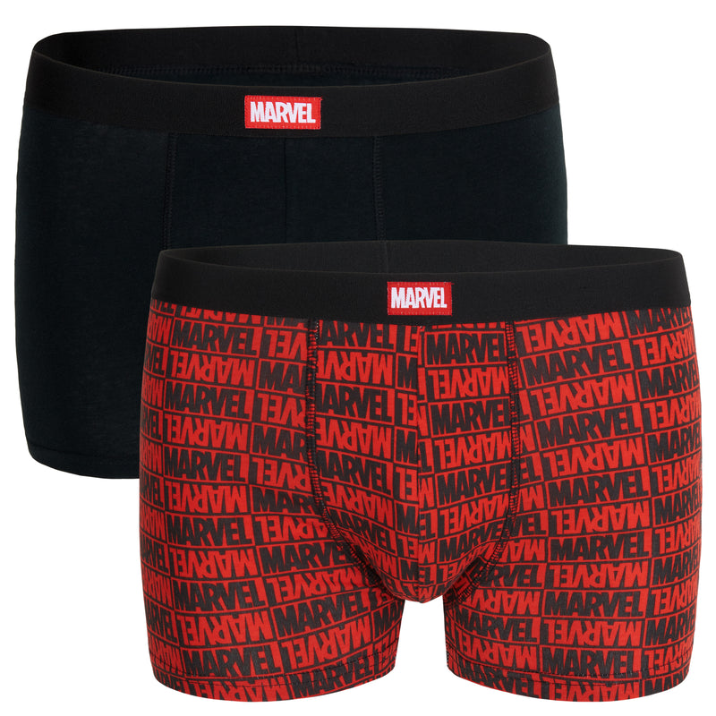 Marvel Boxers for Men - 2 Pack Cotton-Rich and Breathable Mens Underwear