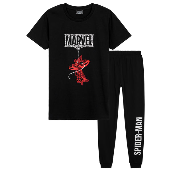 Marvel Spiderman Boys Pyjamas Set - T-Shirt and Long Bottoms Pyjama Set - Get Trend