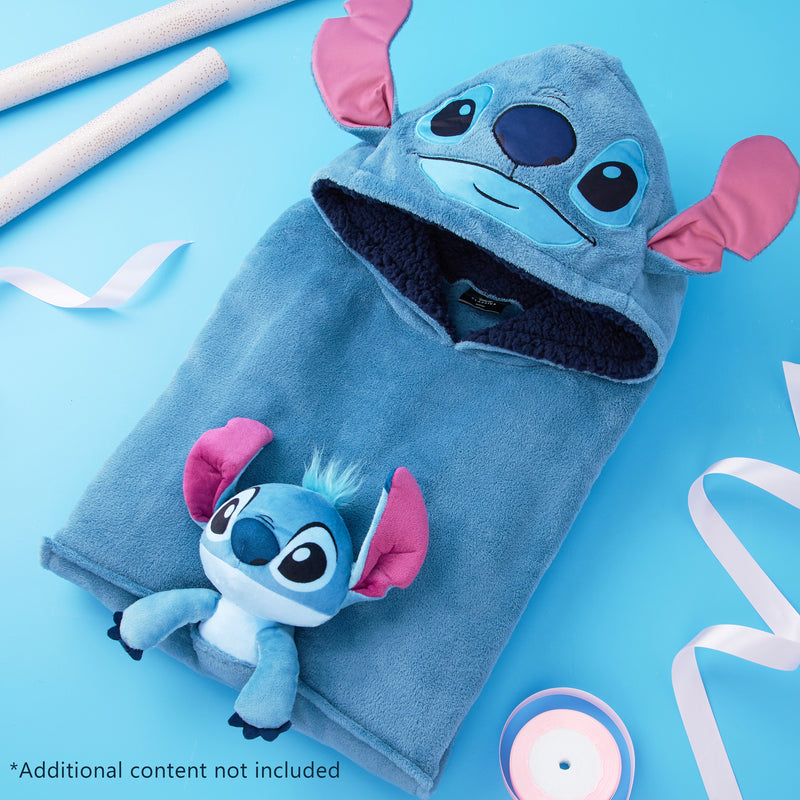 Disney Stitch Fleece Hoodie Blanket with Plush Toy for Kids - Stitch - Get Trend