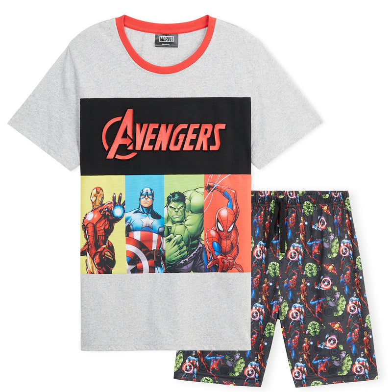 Marvel Boys Pyjama Set,  T-Shirt & Shorts Summer PJs for Boys - Get Trend