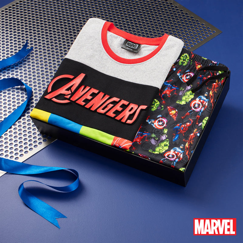 Marvel Boys Pyjama Set,  T-Shirt & Shorts Summer PJs for Boys