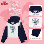 Disney Hoodie for Girls, Stitch Sweatshirt, Fashion Top for Girls and Teens - White/Navy - Get Trend