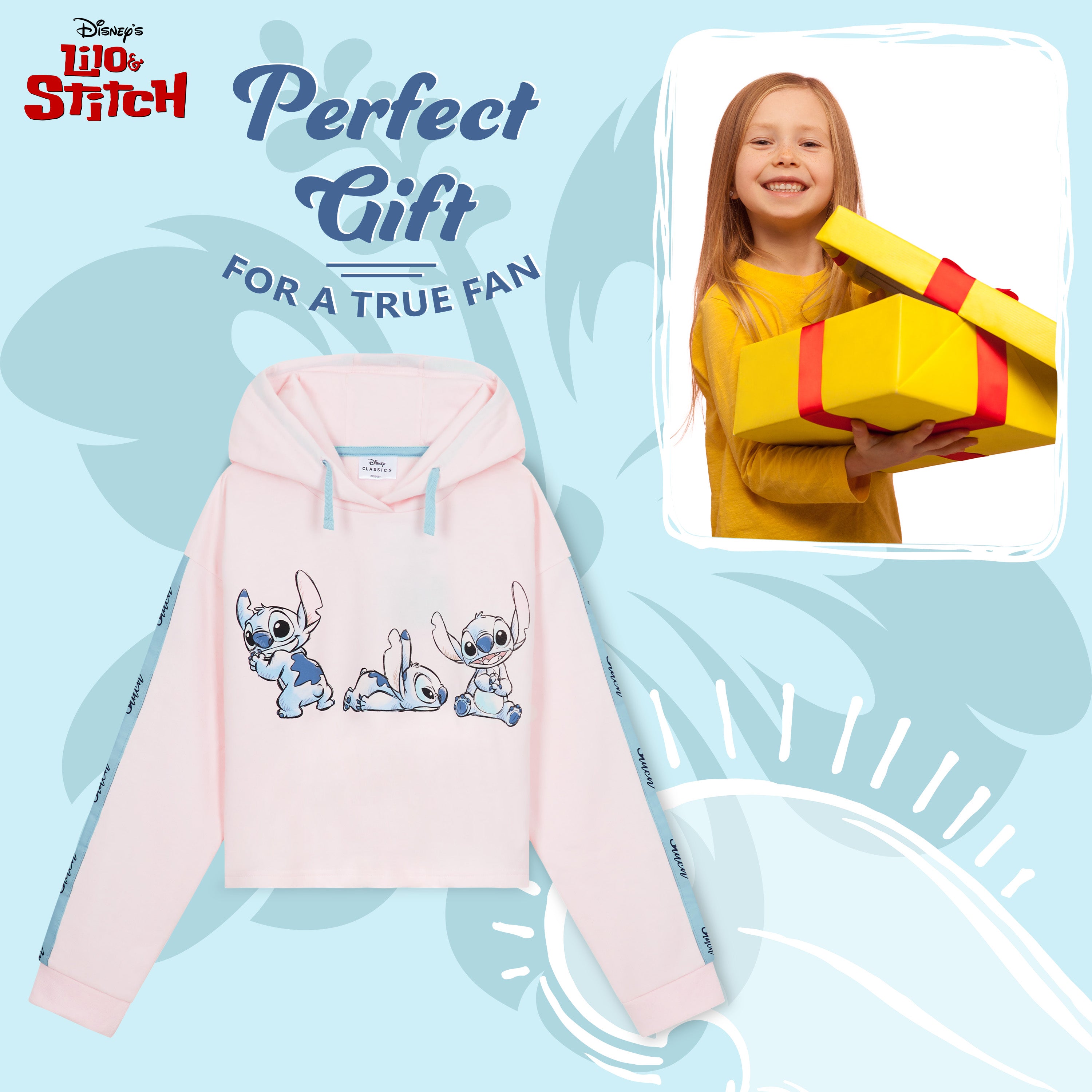 Disney Hoodie for Girls, Stitch  Sweatshirt, Fashion Top for Girls and Teens - Dusty Coral - Get Trend