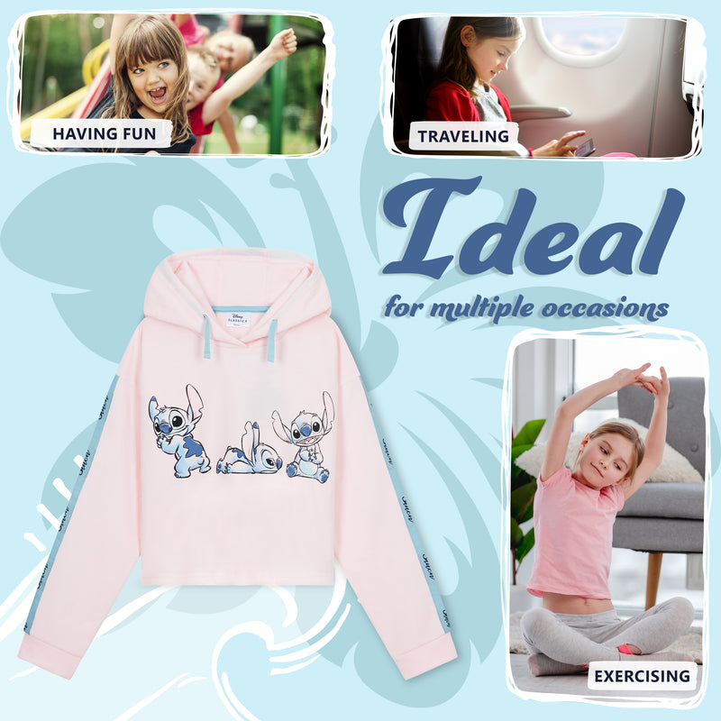 Disney Hoodie for Girls, Stitch  Sweatshirt, Fashion Top for Girls and Teens - Dusty Coral - Get Trend