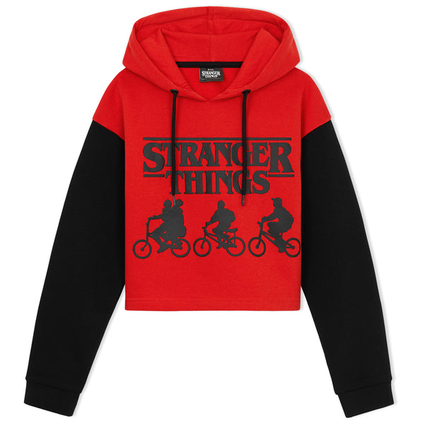 Stranger Things Cropped Hoodie for Girls
