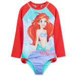 Disney Girls One Piece Swimsuit, Long Sleeve Swimming Costume - Girls Gifts - Get Trend